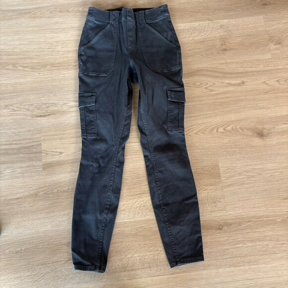 Spanx twill ankle cargo pants gray size medium - Picture 2 of 10